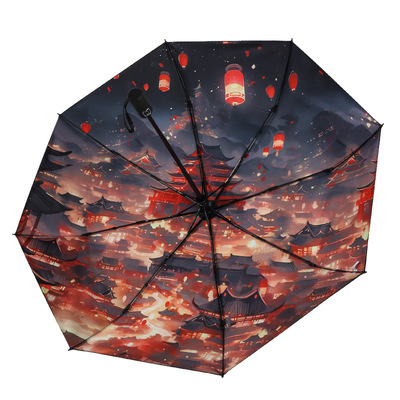 雨伞晴雨两用折叠女生国风星空伞