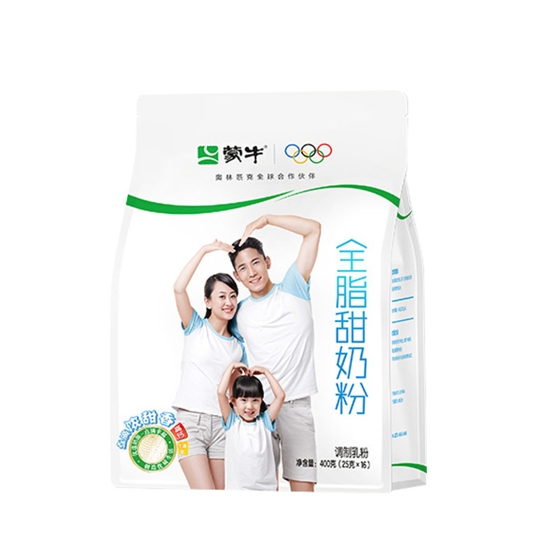 蒙牛400g青少年包装全脂甜奶粉