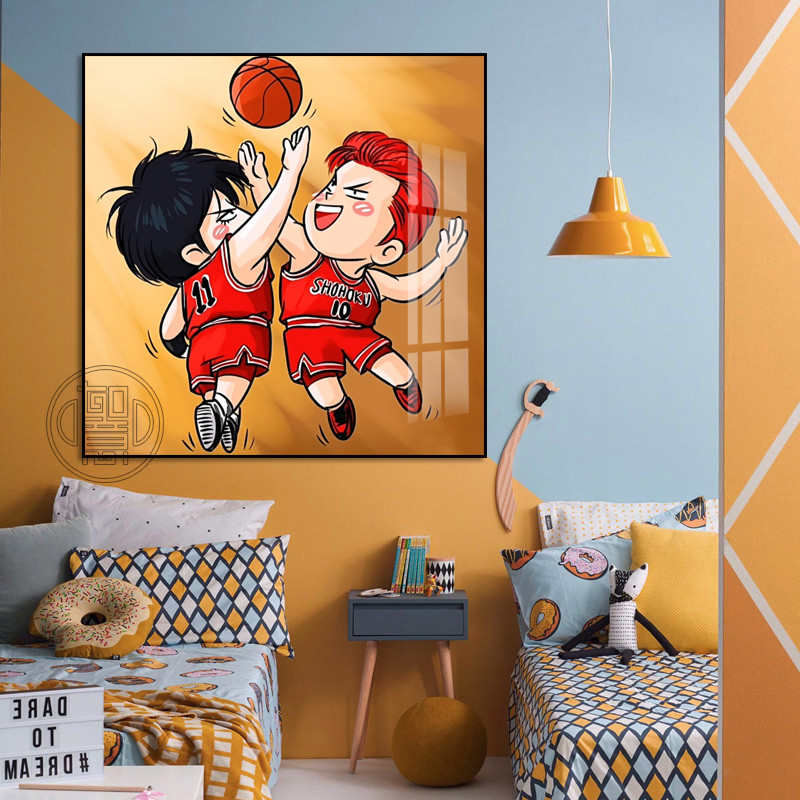 5d钻石画2025新款灌篮高手砖石贴画儿童男孩卧室点钻十字绣卡通人