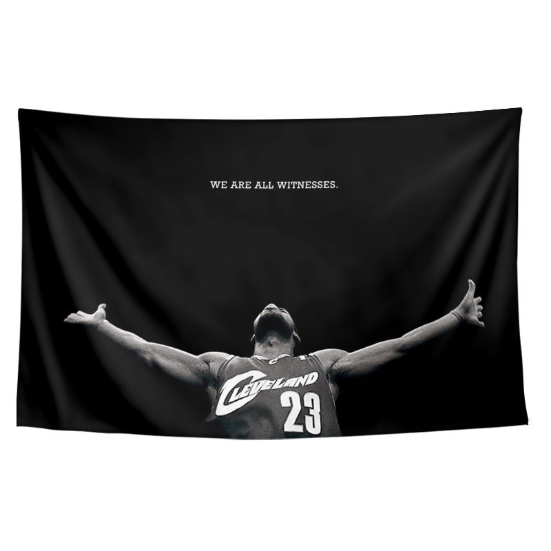 LBJ勒布朗詹姆斯LeBron James球迷装饰背景布海报墙布挂毯挂布画