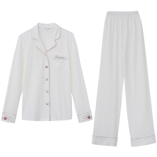 RoseTree洋气休闲睡衣女款春秋季长袖甜美宽松时尚开衫家居服套装