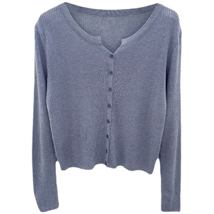 针织衫女短款白色外搭小开衫防晒外套薄款2025年夏季新款冰丝上衣