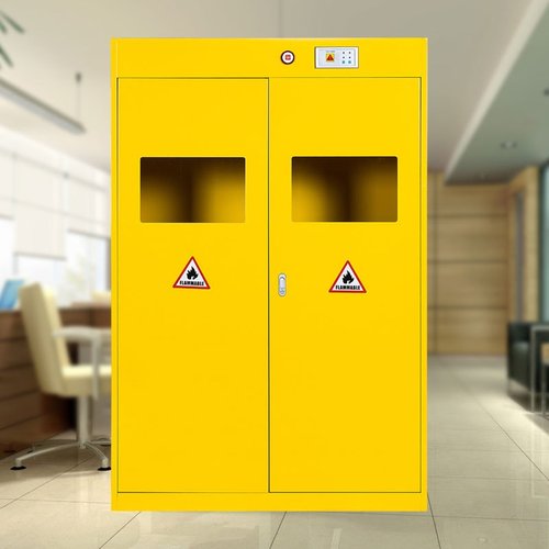全钢双瓶气瓶柜单气瓶柜三瓶乙炔实验室防爆通风报警器气瓶柜厂家