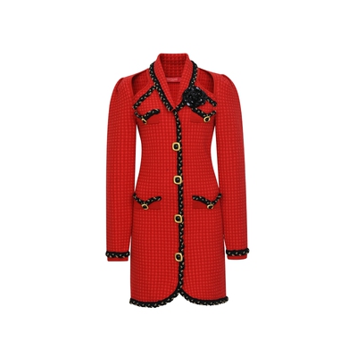 lefame复古港风毛织连衣裙