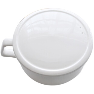 泡面碗早餐杯陶瓷带柄带把手的碗泡方便面碗带盖家用6寸骨瓷加厚