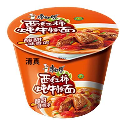 清真康师傅西红柿牛腩面12桶装