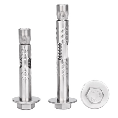 304不锈钢外六角膨胀螺丝内置式拉爆地板膨胀螺栓内爆M6M8M10M12