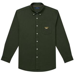 【牛津纺衬衫】Hazzys哈吉斯长袖衬衣秋季宽松纯棉休闲上衣外套男