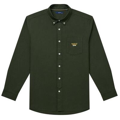 【牛津纺衬衫】Hazzys哈吉斯长袖衬衣秋季宽松纯棉休闲上衣外套男