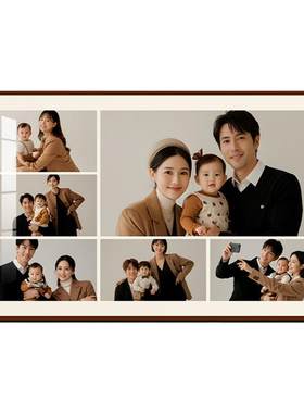 大相框挂墙高级全家福照片展示墙