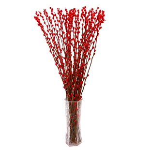 银柳干花花束客厅摆设装饰摆件真花鲜枝室内花瓶福桶套装年宵花卉