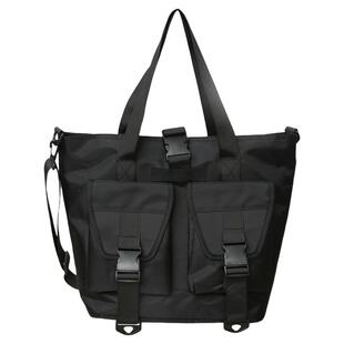 手提补课包男生潮牌斜挎包大容量上课手拎书袋补习袋学生单肩背包