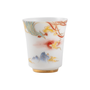 薄胎冰种玉瓷白瓷茶杯主人杯单杯高端喝茶杯子个人专用精致高档