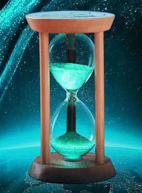 夜光沙漏计时器儿童防摔学习专用3/10/30分钟半小时创意流沙摆件