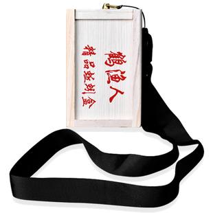 挂脖蚯蚓盒传统钓走钓便携式野钓游钓实木透气红虫饵料塑料收纳盒