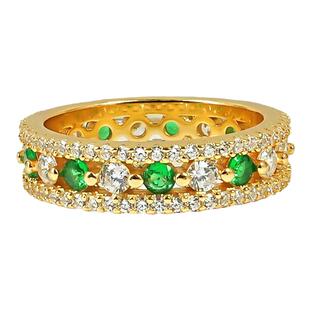 vintage中古风高级感蕾丝排钻戒指镶嵌高碳钻气质百搭小众复古女