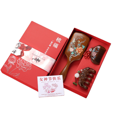 38节木梳礼盒套装三八节贺卡