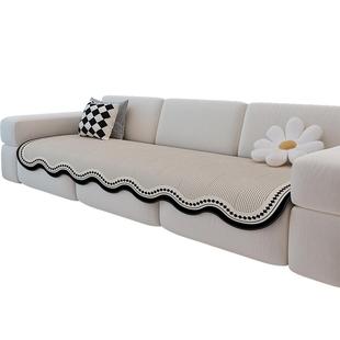 雪尼尔皮沙发垫盖布四季通用2026新款异形固定防滑套罩凉席坐垫子