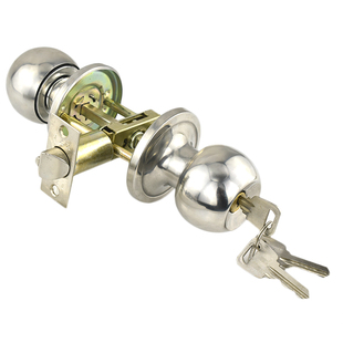 607三杆式卫生间带钥匙 球形锁不锈钢塑钢铝合金门专用三杆锁室内
