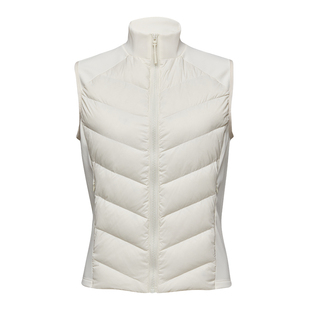 白鸭绒运动羽绒服马甲女秋冬季立领户外训练跑步外套保暖防风背心