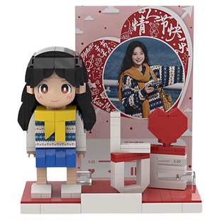 方头仔生日礼物新年定制人像积木照片DIY人偶送情侣男女朋友手办