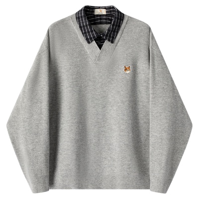 英国小狐狸假两件针织衫