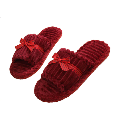 秋冬季毛毛绒防滑地板拖鞋
