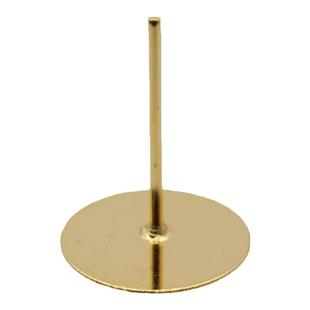 耳环耳饰配件DIY饰品配件圆平面耳钉平底耳针可粘钻底托3//8/10MM