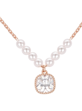 AJIDOU阿吉豆项链女925银优雅闪耀吊坠款专柜同款锁骨链颈链