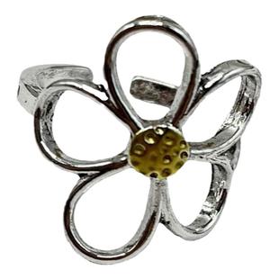 srrmhyn小众设计做旧雏菊花朵戒指女夸张复古开口戒可调节食指戒