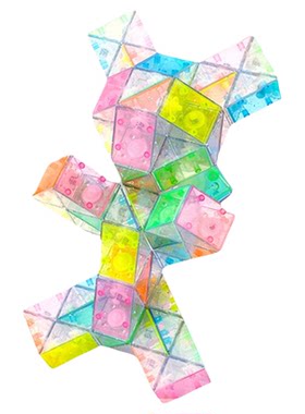 水晶魔尺24段36段72段琉璃色魔尺
