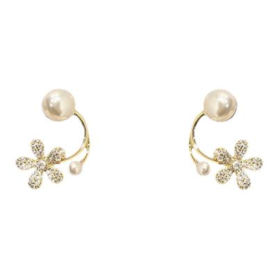 s925银针珍珠款耳钉气质