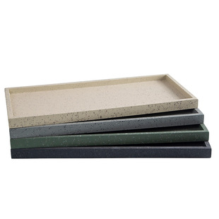 玄之祥石长方形仿水泥花盆托盘接水盘简约底座垫仿水磨石花岗岩