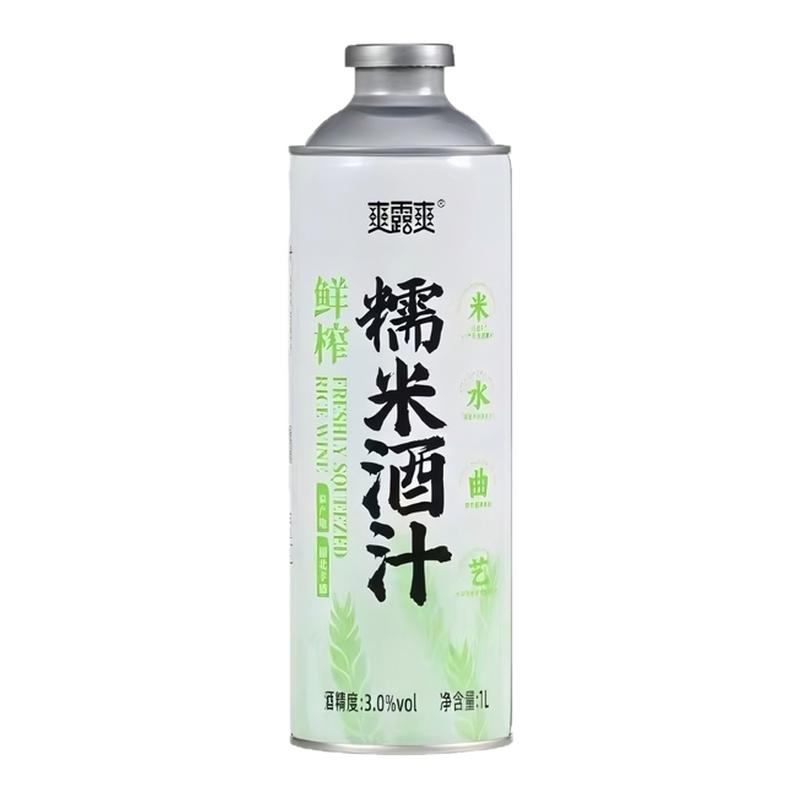 爽露爽1L鲜榨糯米酒汁大罐装