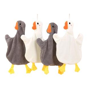 大鹅擦手巾挂式儿童小毛巾可爱手帕小鸭子厨房卫生间家用吸水方巾