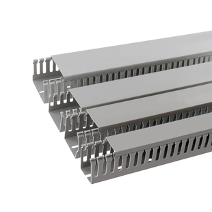 PVC行线槽配电箱阻燃线槽灰色办公布线控制箱绝缘明装配电柜25*30