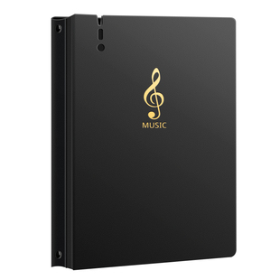 真彩乐谱夹A4钢琴谱夹专用活页文件夹不反光可改谱透明插页黑色乐谱夹吉他合唱团专用音乐谱夹展开式乐曲谱夹