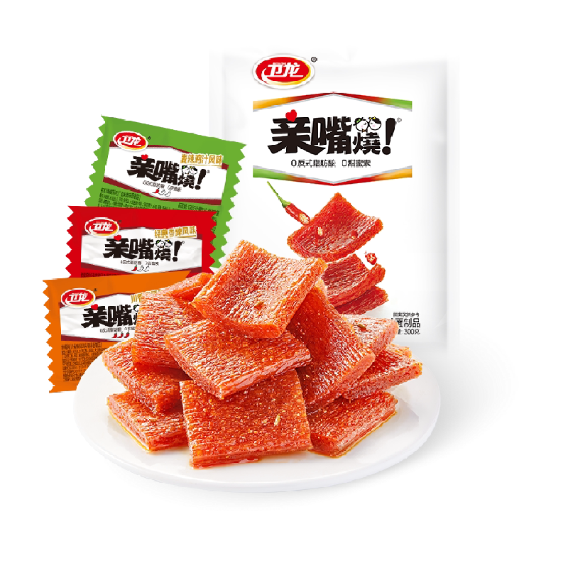卫龙辣条亲嘴烧300g*1袋混合口味零食约25小包