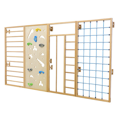 攀爬架蓝丰木制室内攀岩感统训练