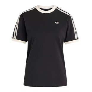 Adidas阿迪达斯三叶草女子短袖26夏季运动上衣休闲圆领T恤 KY8127