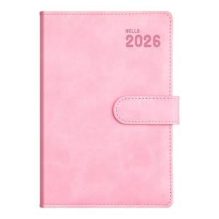 2026年日程本A4加厚一日一页打卡本新款商务办公用计划本定制可印logo搭扣皮面时间轴管理本带日历工作记事本