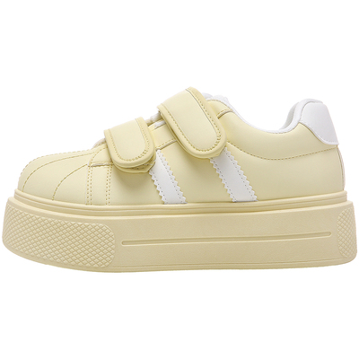 可爱的你贝壳鞋增高4.5CM~板鞋女2026年新款夏季厚底小白鞋面包鞋