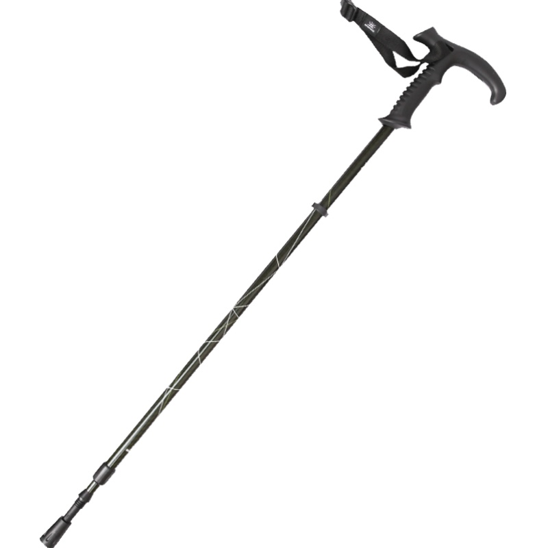 BIGPACK德国派格碳素纤维材质防滑头爬山手杖配件2节伸缩登山杖