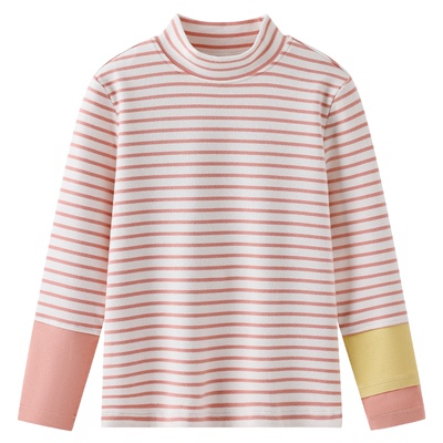 松山棉店中大童女生条纹长袖T恤