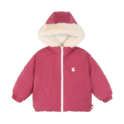 小O宝OKids童装女宝宝双面穿棉服