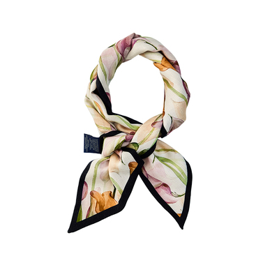 元先春秋新中式羊毛围巾真丝丝巾