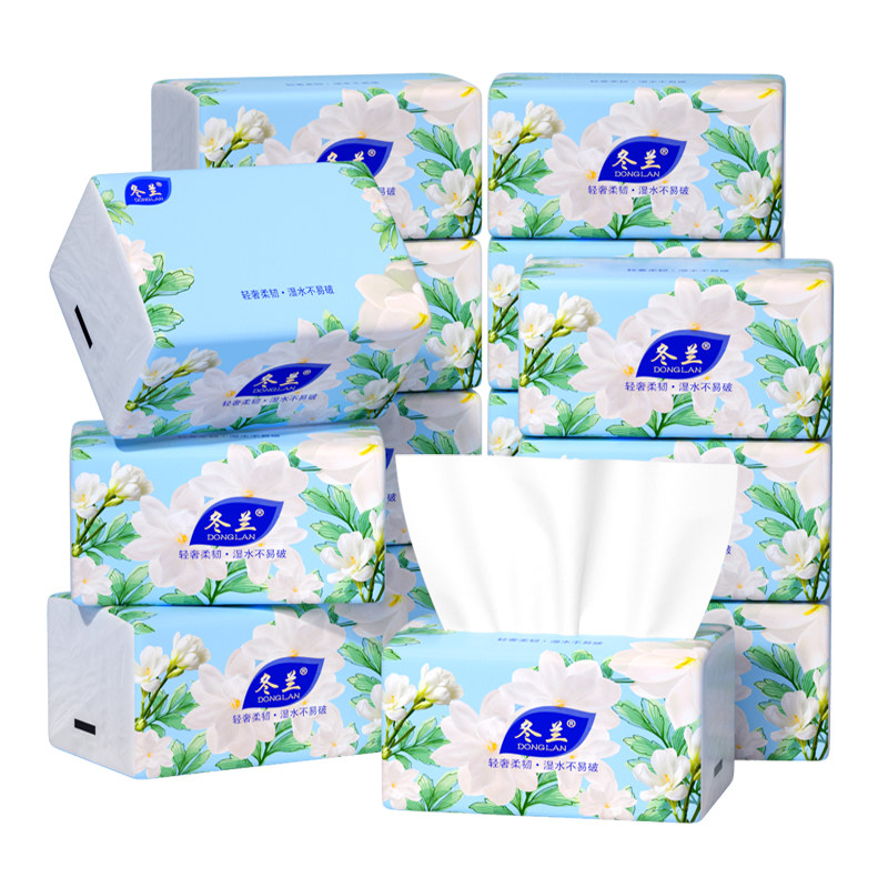 500张大包抽纸家用实惠装可湿水加厚整箱批餐巾纸卫生纸擦手纸巾
