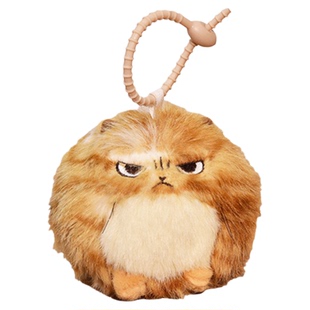 乐吉儿愤怒小猫咪 拉绳摇尾巴 按压吱吱叫 毛绒玩偶 包包挂件礼物