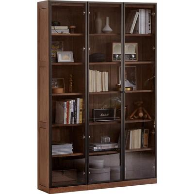 源氏木语玻璃门落地置物书柜