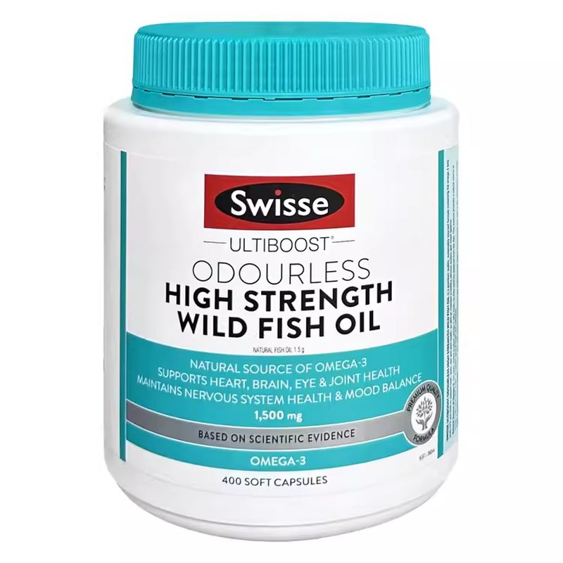 澳洲Swisse高含量野生深海无腥味鱼油胶囊1500mg OMEGA-3代购直邮
